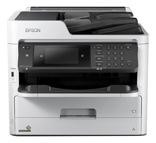 Impressora A Cor Multifuncional Epson Workforce Pro Wf-c5710 Com Wifi Branca E Preta 100v/240v Wf-c5710dwf
