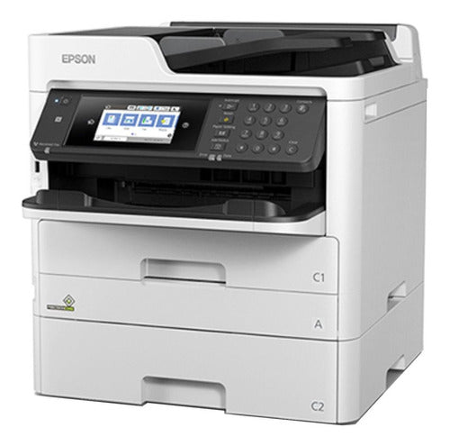 Impressora A Cor Multifuncional Epson Workforce Pro Wf-c5710 Com Wifi Branca E Preta 100v/240v Wf-c5710dwf