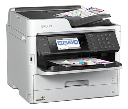 Impressora A Cor Multifuncional Epson Workforce Pro Wf-c5710 Com Wifi Branca E Preta 100v/240v Wf-c5710dwf